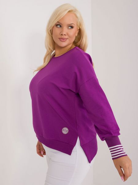 Bluză cu mâneci lungi Fashionhunters violet