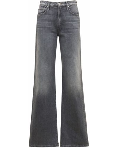 Jeans a vita alta con tacco baggy Mother grigio