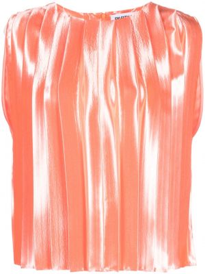 Ärmelloser bluse mit plisseefalten Partow orange