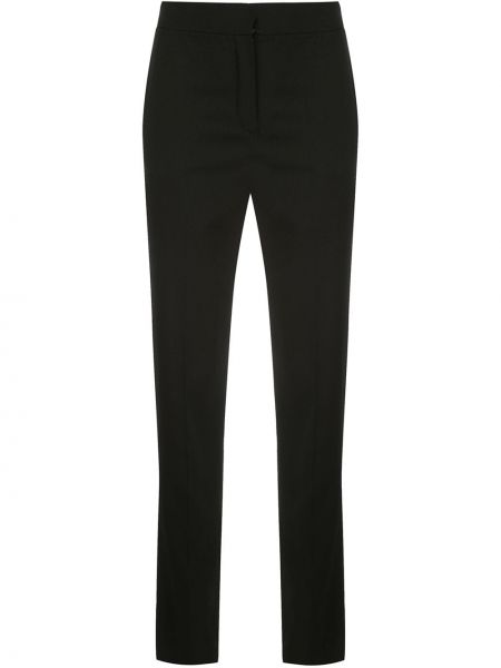 Pantalones de cintura alta slim fit Oscar De La Renta negro