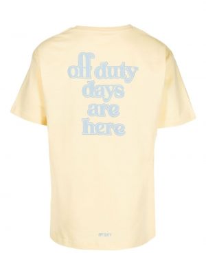 Koszulka bawełniana z nadrukiem Off Duty żółta