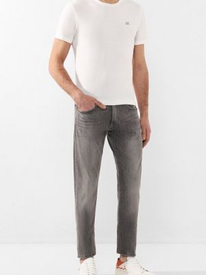 Прямые джинсы с потертостями Polo Ralph Lauren серые
