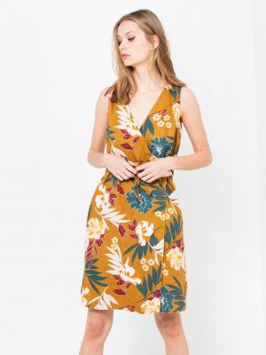 Lanena haljina s cvjetnim printom Camaieu
