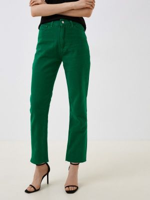 Прямые джинсы Euros Style зеленые