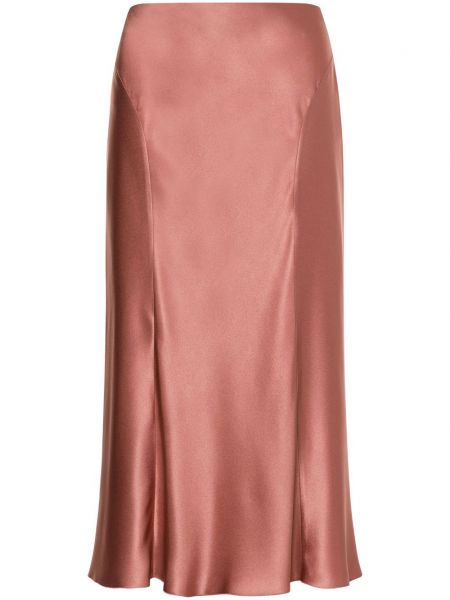 Midi saten etek Alberta Ferretti pembe