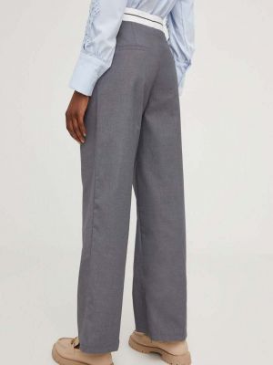Kalhoty s vysokým pasem Answear Lab šedé