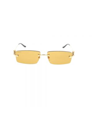 Żółte okulary przeciwsłoneczne Cartier