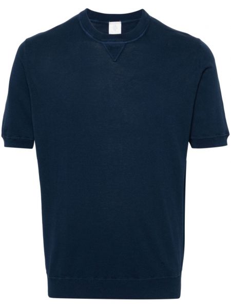 Bavlněné tričko Eleventy modré
