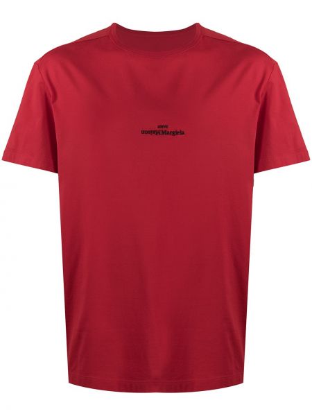 Camiseta con bordado Maison Margiela rojo