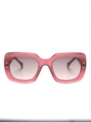 Průsvitné sluneční brýle Carolina Herrera růžové