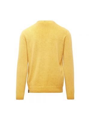Jersey de lana de tela jersey de cuello redondo Bomboogie amarillo