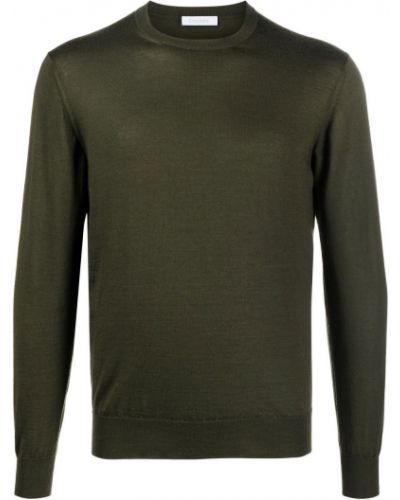 Кашмирен пуловер с кръгло деколте Cruciani зелено