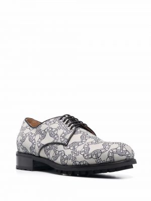 Zapatos derby con estampado Vivienne Westwood gris