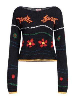 Suéter de lino de algodón Kenzo negro