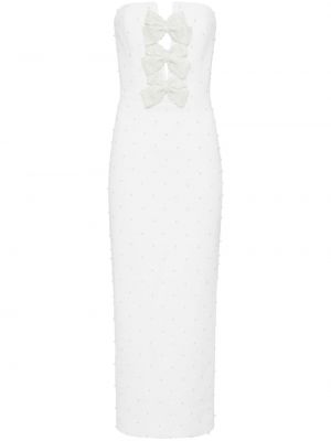 Midi šaty s mašlí Rebecca Vallance bílé