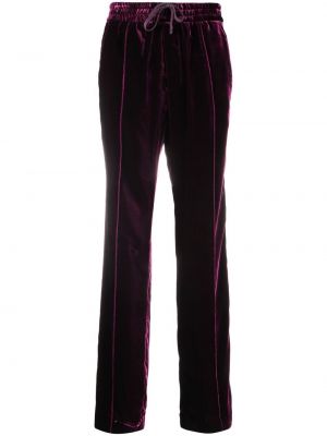 Sametové sportovní kalhoty Tom Ford fialové