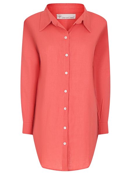 Рубашка Linen And Linens розовая