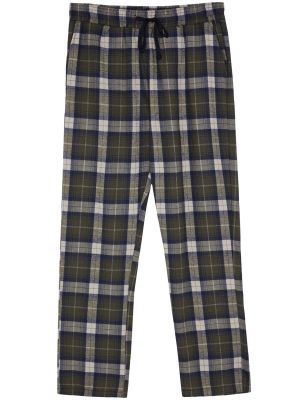 Pletené kockované priliehavé pyžamo Trendyol khaki