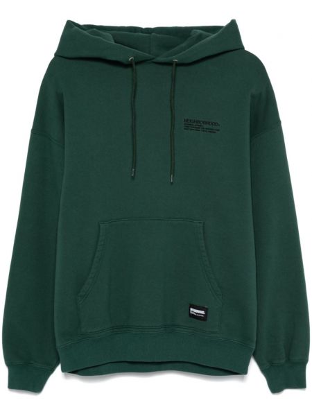 Işlemeli hoodie Neighborhood yeşil