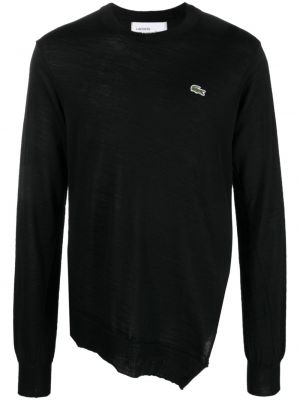 Puloverel cu broderie de lână Comme Des Garçons Shirt negru