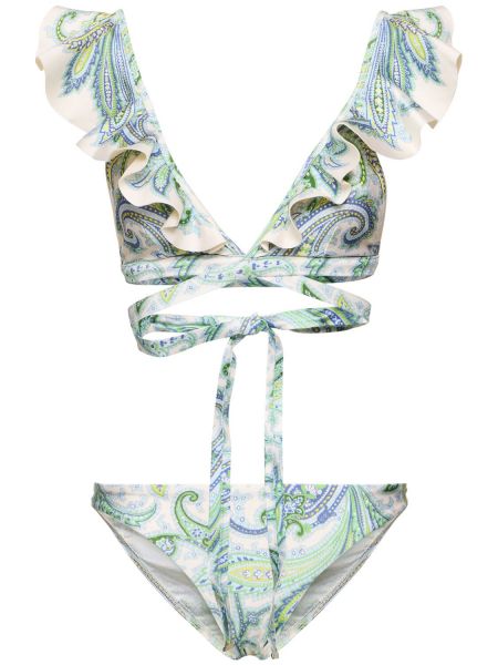 Ruffle bikini Zimmermann grønn