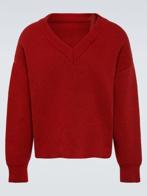 Asimetrični pulover Jacquemus rdeča
