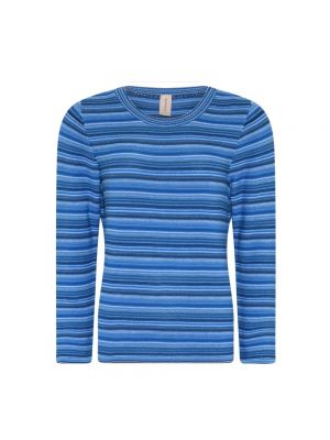 Sweter w paski Skovhuus niebieski
