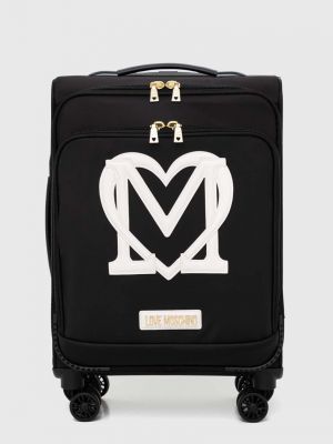 Czarna walizka Love Moschino