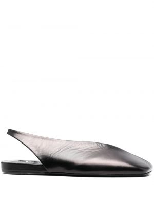 Pantofi din piele asimetrice Jil Sander negru