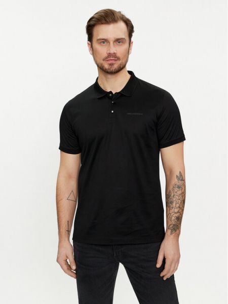 Polo marškinėliai Karl Lagerfeld juoda