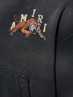 Mikina s kapucí s tygřím vzorem Amiri černá