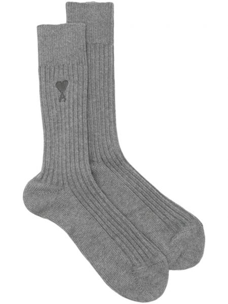 Ponožky Ami Paris sivá