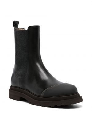 Chelsea boots en cuir Brunello Cucinelli noir
