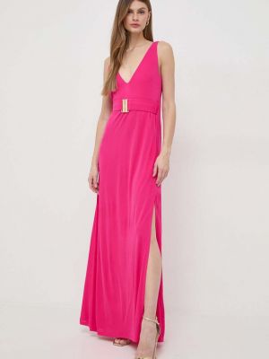 Sukienka długa oversize Pinko różowa