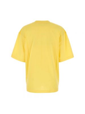 Koszulka bawełniana oversize Marni żółta