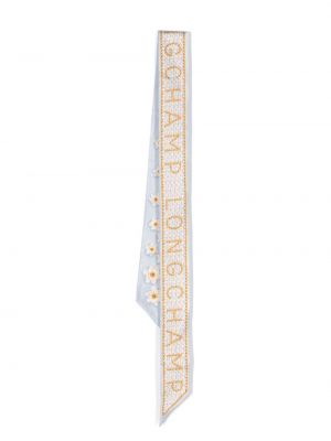 Sutien bandeau de mătase cu imagine Longchamp