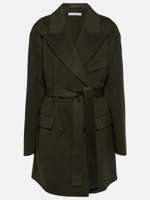 Vlněný krátký kabát Acne Studios zelený