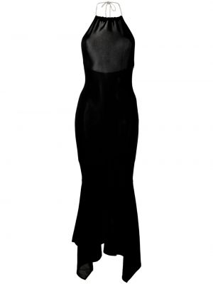 Večerna obleka s kristali Alexandre Vauthier črna