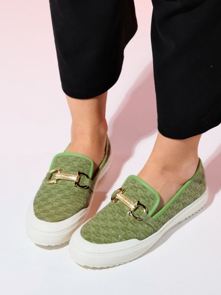 Pantofi loafer Luvishoes verde