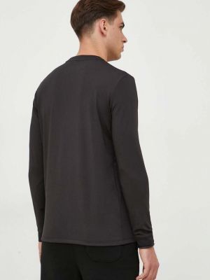 Tričko s dlouhým rukávem s potiskem s dlouhými rukávy Karl Lagerfeld černé