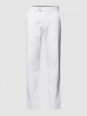 Spodnie w jednolitym kolorze Christian Berg Men białe