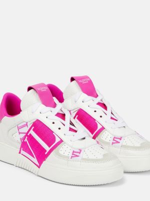 Δερμάτινα sneakers Valentino Garavani ροζ