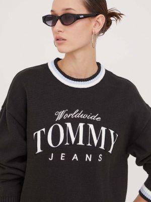 Pulover Tommy Jeans črna