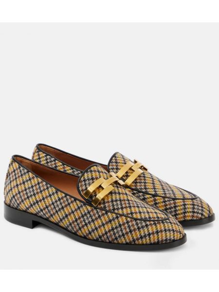 Loafers med mönster i rutigt Aquazzura