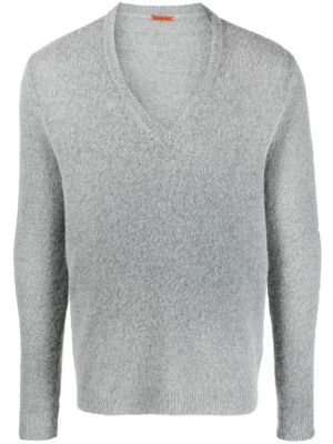 Merinowolle pullover mit v-ausschnitt Barena grau