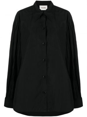 Koszula plisowana Nanushka czarna