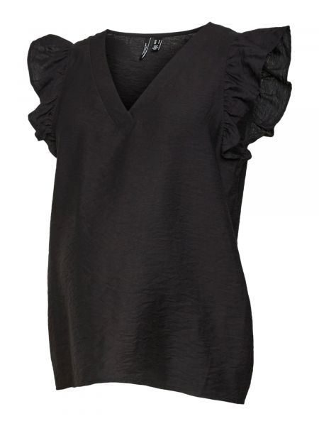 Bluză cu guler Vero Moda Maternity negru