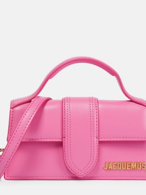 Кожаная сумка через плечо Jacquemus розовая
