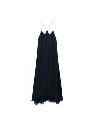 Sukienka długa z falbankami Filippa K czarna