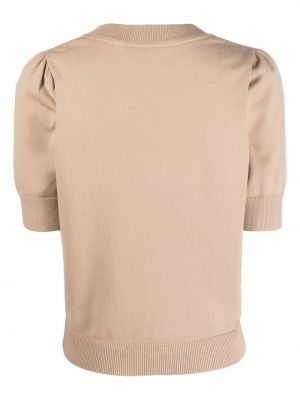 Krátký svetr s kulatým výstřihem Tommy Hilfiger béžový